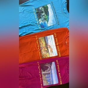 3 Big Sur Marathon shirts- 2015,2016,2017